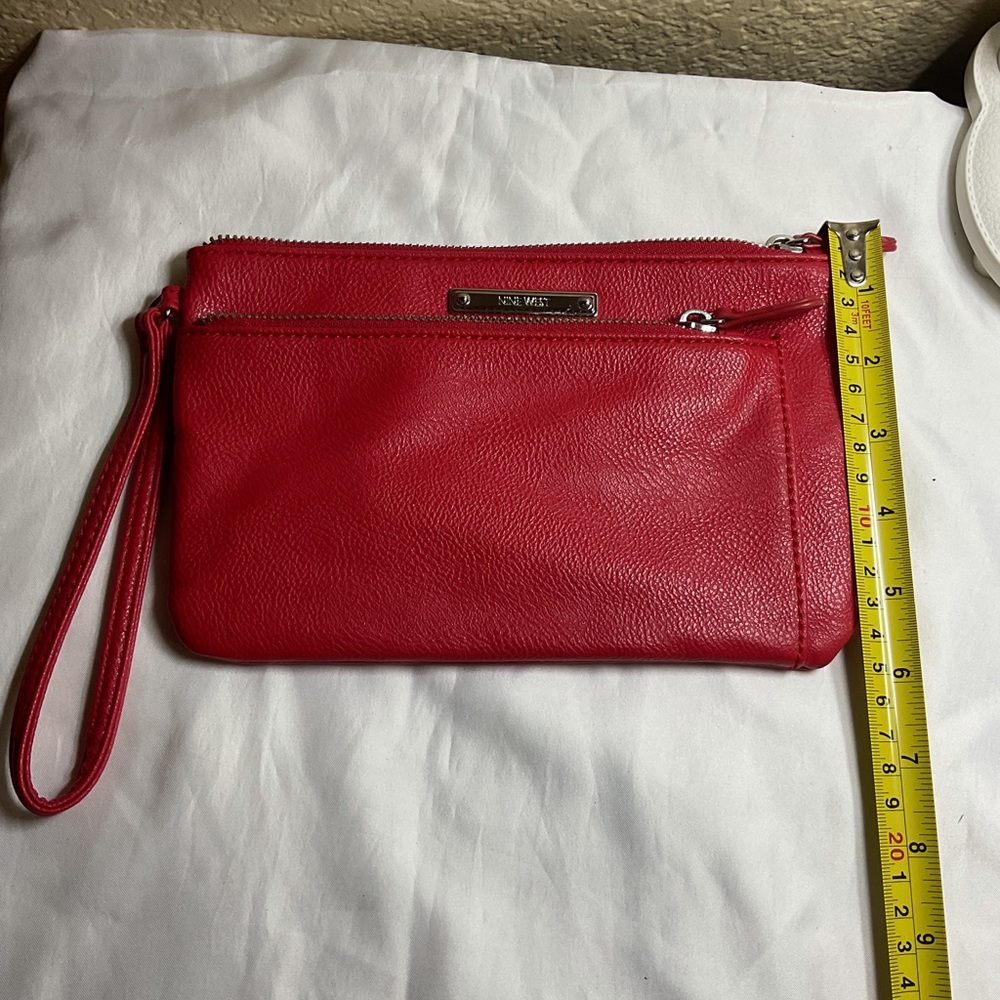 Nine West Cherry Red Wristlet Clutch
